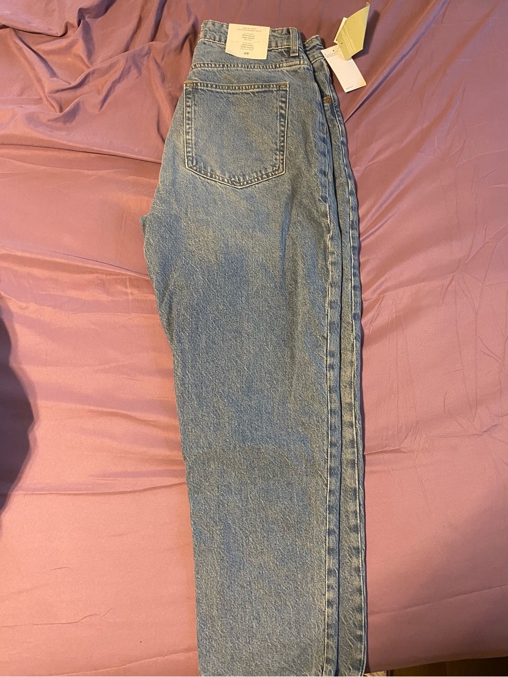H&M Light Wash High-Rise Straight Leg Jeans